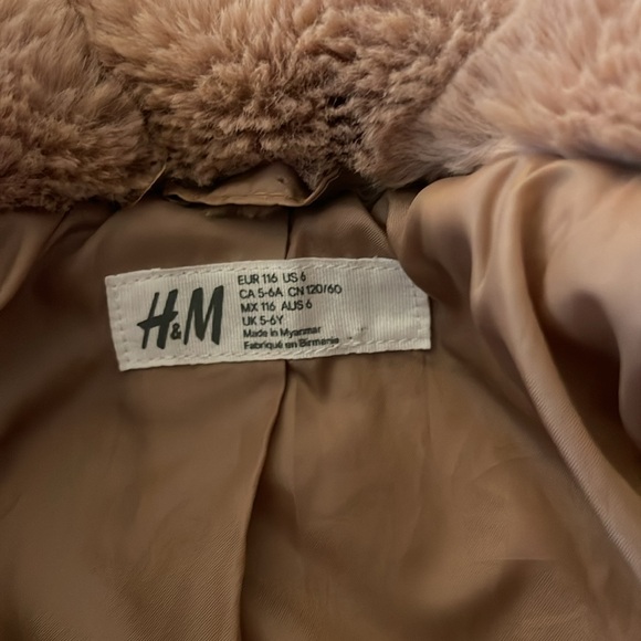 Kids H&M Faux Fur Coat - Tan - Picture 2 of 6